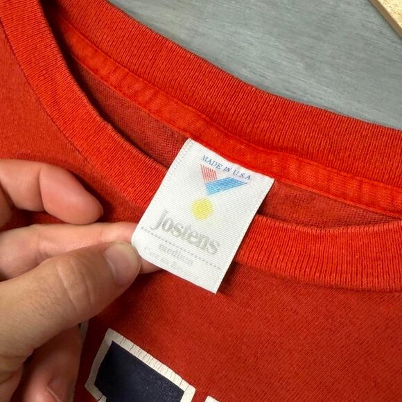 Vintage US Navy Red 90s Single Stitch Tee Shirt Medium - Picture 4 of 6